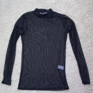 Elite Collection Black Mesh Top